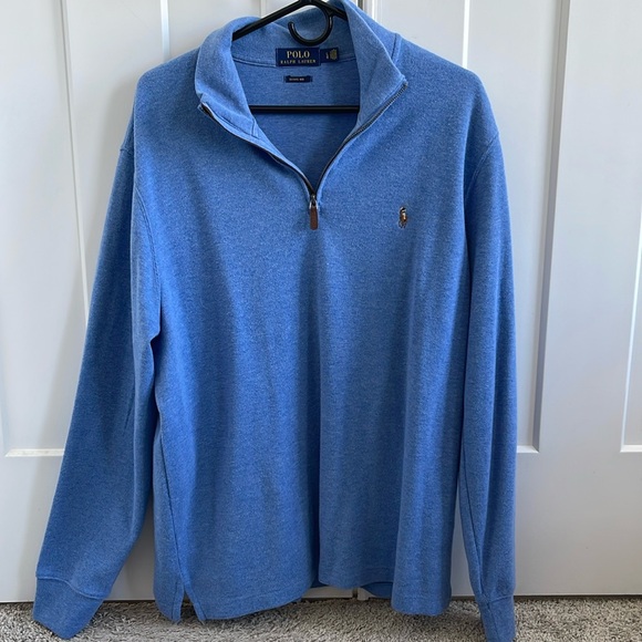 Light Blue Polo Sweater - Picture 1 of 2